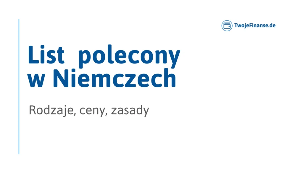 List polecony w Niemczech – rodzaje i ceny Deutsche Post