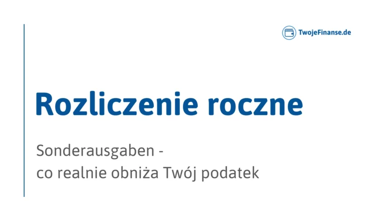 Sonderausgaben w Niemczech – co można odliczyć od podatku